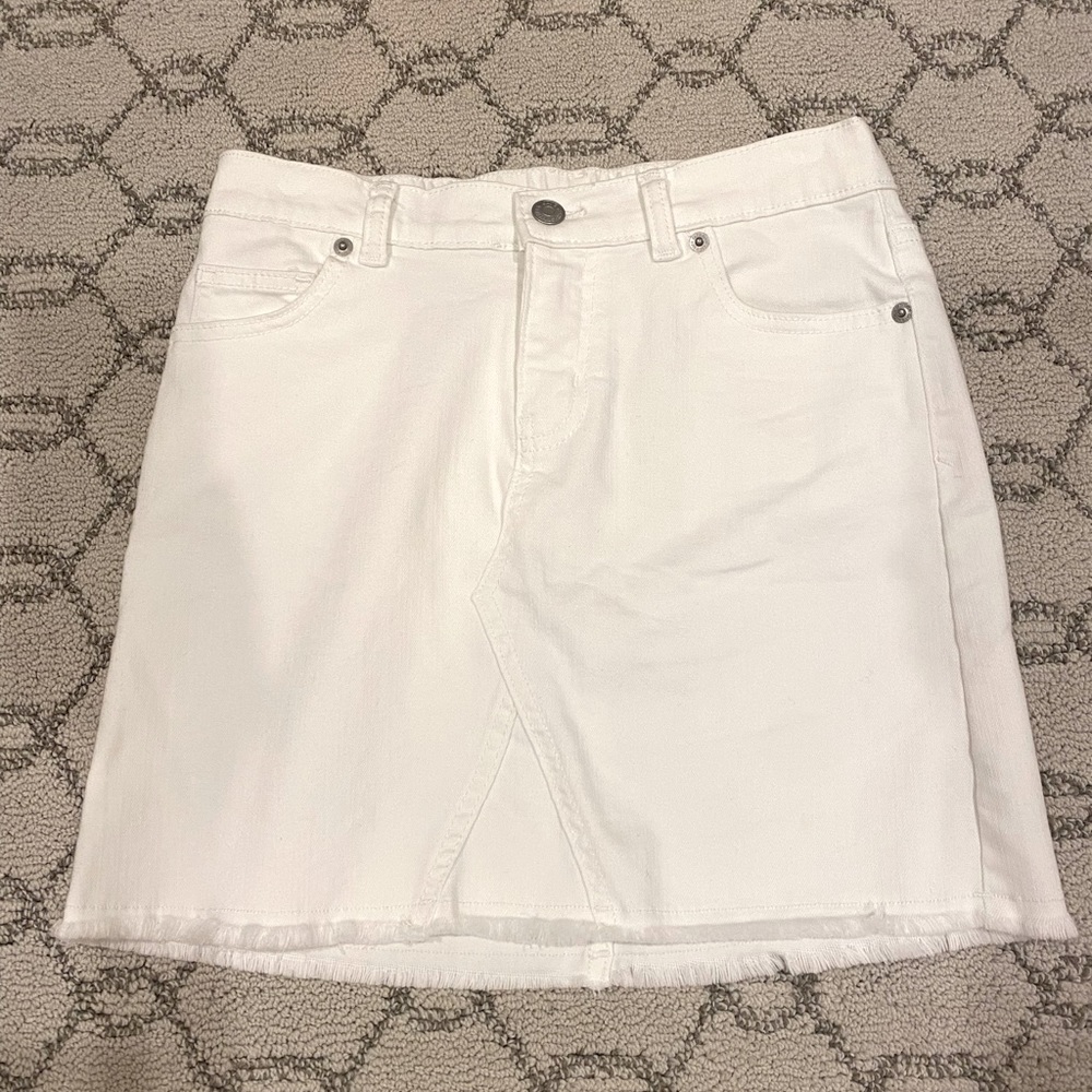 White Jean Skirt